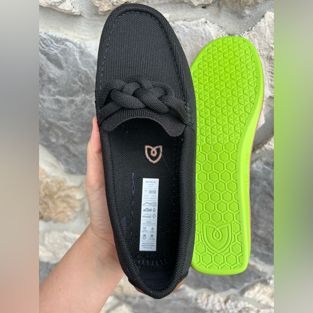 ***SOLD*** Rothy's The Braid Driver Black Loafers Womens Everyday Career Wear - Picture 10 of 11